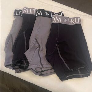 Fruit of the Loom Men’s Boxer Briefs - Black and Gray Set